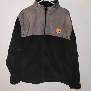 NFL Cleveland Browns Full Zip Fleece Jacket Men's Size Large